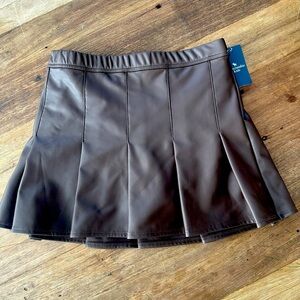 Girls full leather skirt